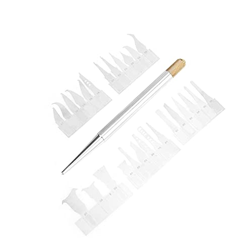 Fafeicy BGA Knife Chip Removal Tool, BGA Chip Demolition Repair Tool Kit Thin Air Blade Mobile Maintenance Tool Kit 27 mit Griff, Zubehör Fafeicy BGA Knife Chip Removal Tool, BGA Chip Demolition Repair Tool Kit Thin Air Blade Mobile Maintenance Tool Kit 27 mit Griff, Zubehör von Fafeicy