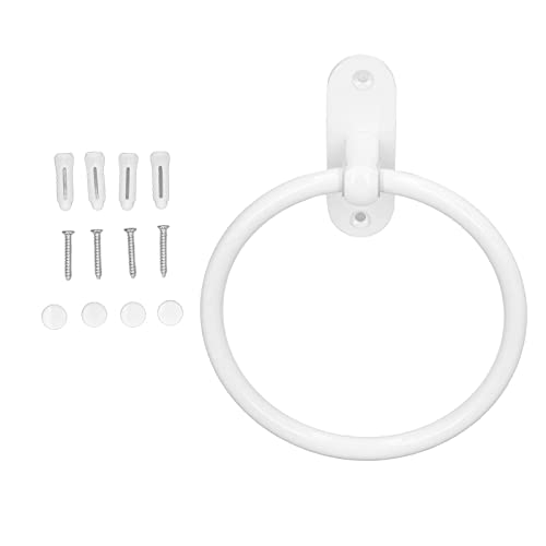 Badezimmer-Handtuchhalter, Aluminiumlegierung, Platzsparend, weiß, Eleganter Stil, Waschraum-Handtuchringe, Kleiderbügel, Wandhalterung, Strapazierfähige Aufbewahrung für von Fafeicy