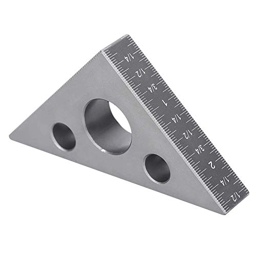 Dreieckslineal 45/90 Grad Aluminiumlegierung Dreieck Lineal Winkel Lineal 3,7 X 2,7 X 0,6 Zoll Mattes Rechtwinkliges Messgerät Holzbearbeitungswerkzeug von Fafeicy