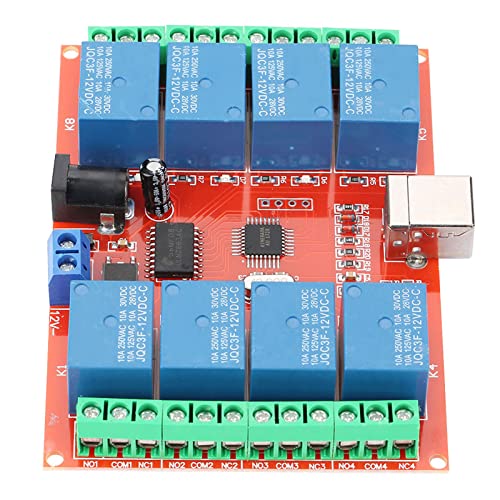 Fafeicy 12 V 8-Kanal USB Relay Controller-Modul für Industrielle Automatisierung Haushaltsgerätesteuerung mit 10A 250V NC Com No Terminals Fafeicy 12 V 8-Kanal USB Relay Controller-Modul für Industrielle Automatisierung Haushaltsgerätesteuerung mit 10A 250V NC Com No Terminals von Fafeicy