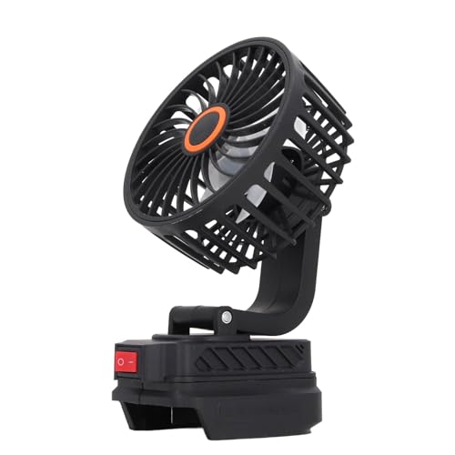 Fafeicy 18 -V -Batterie -Lüfter, 360 ° Rotation 180 ° Flip mit Zwei USB von Fafeicy