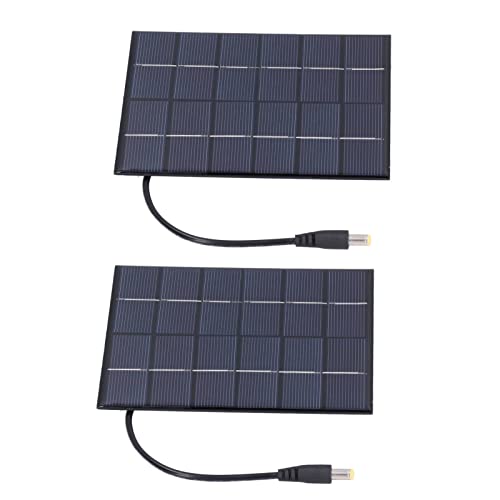 Fafeicy 2 Stück 2 W Solarmodule, Wiederaufladbares 3,7V Polysilizium-Batterie-Solarmodul-Ladegerät, Keine Stromspeicherfunktion, für die Beleuchtung zu Hause, 13,5 X 11 cm / 5,3 X 4,3 Zoll von Fafeicy