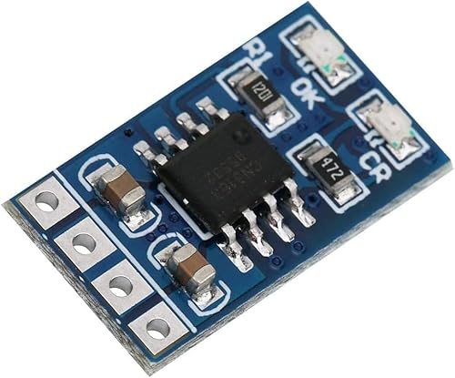 Fafeicy 2 Stück Solarlademodul, 1A 4,4-6,5 V Eingang 4,2 V Ausgang LiPo Li-Ionen-Lithium-Batterieladegerät MPPT Solarladeregler-Modul, mit Wärmeregulierungsfunktion (Without Pin*2) von Fafeicy