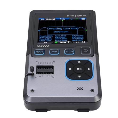 Fafeicy 3 in 1 Oszilloskop, Transistor -Tester 48msa/s Probenahmungsrate 10 MHz Bandbreite Handheld -Oszilloskop für den Mobilen Gebrauch von Fafeicy