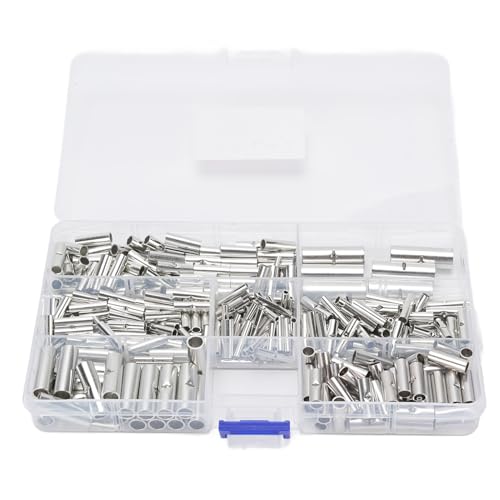 Fafeicy 380PCS Verzinntes Kupfer Nicht Isolierte Stoßverbinder Elektrischer Draht Splice Kit von Fafeicy