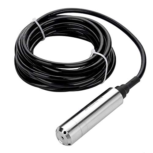 Fafeicy 4-20mA Einwurfsensor, DC24V TL231 Edelstahl Flüssigkeitsstandsensor, zur Erkennung der Reichweite von 0-5m, 6 m Kabellänge, 10 x 2,8 cm Sondengröße, 0,2 Messgenauigkeit von Fafeicy
