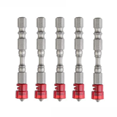 Fafeicy 5 -pcs -Schraubendreherbit, S2 Cross Legierstahl -Magnetschraubendreher -Werkzeug -Set Kit Zum Arbeiten (Rot) von Fafeicy