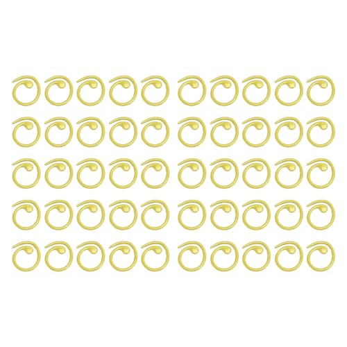 Fafeicy 50pcs Spiral Metallstich -Marker Zum Stricken von Häkelverriegelungsmarkierungen Zum Häkeln für das Erstellen von Nähen - -Projekten (YELLOW) von Fafeicy