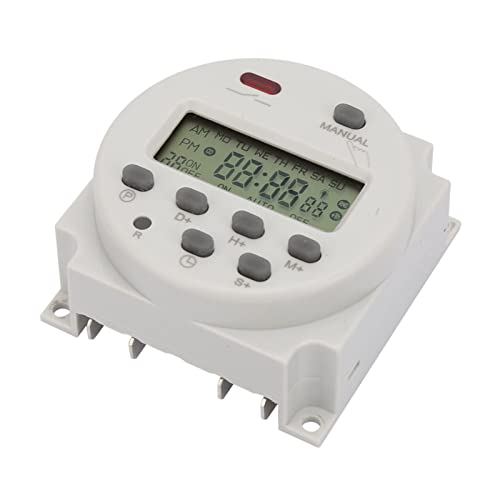 Fafeicy 7 Tage Programmierbarer Digitaler Timerschalter für Elektronische Steuergeräte -Zeitrelaisschalter (220 V ac) von Fafeicy