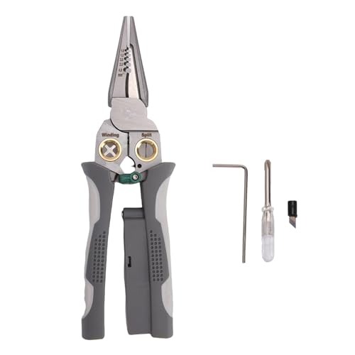 Fafeicy 8 in 1 Multifunktional Drahtstripper, Draht Crimper Stripper mit Spannungstester -Stripp -Werkzeug Zum Kabelschneidemittel Crimping von Fafeicy