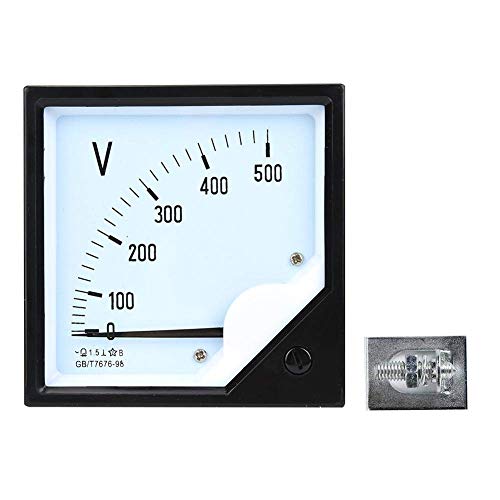 Fafeicy AC 0-500V Analog Voltmeter, Square Panel Voltage Meter, kann den Trend der gemessenen Leistung anzeigen, für elektronische Steuergeräte, Industrie- und Bergbauunternehmen von Fafeicy