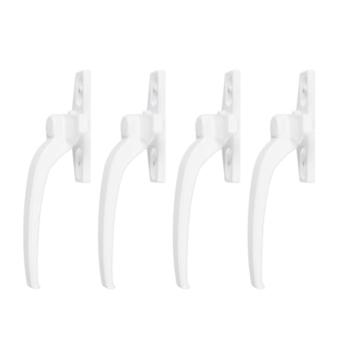 Fafeicy Aluminiumlegierung Fenster Griff Sicherheitsschloss Hardware für Flache Offene Externe Push -Casements, Langlebiges Material (WHITE) von Fafeicy