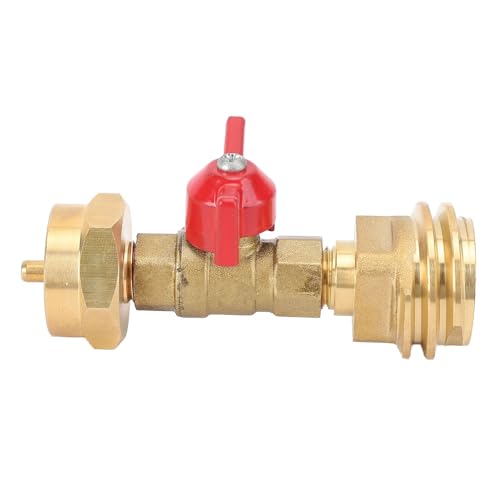 Fafeicy Benzentankadapterventil Konvertieren CGA600 QCC1 POL 1LB -Konverter Camping Outdoor von Fafeicy