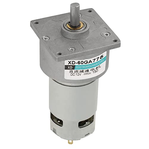 Fafeicy DC 12V 24 V 35W Metallgetriebe Motor 5 Bis 600 U per min Einstellbare Geschwindigkeit CW CCW Rotation für Automatisierungsgeräte (12v150 Reb) von Fafeicy