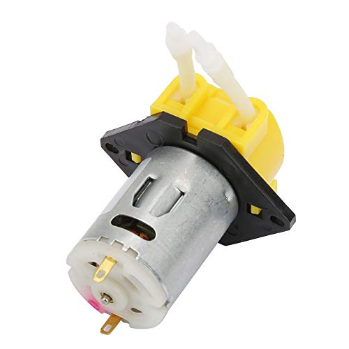 Fafeicy DC 24V Peristaltische Pumpe, 12-V-Peristalt-Dosierpumpe 2 * 4mm Laborpumpe mit -On-Design für Einen Einfachen Schlauchersatz für Laboranalyse-Pharmazeutika (YELLOW) von Fafeicy