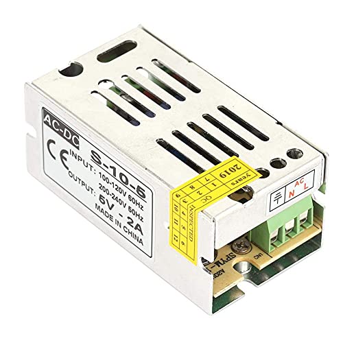 Fafeicy DC5V Schaltnetzteil, 10W Schaltnetzteil Treiber, Spannungswandler, mit U-förmigen Eisenkern, für Anzeige (5V 2A) von Fafeicy