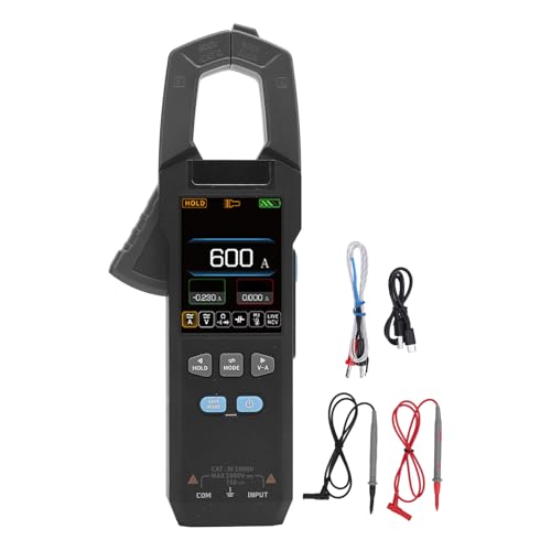 Fafeicy Digitaler Klemmmesser Hoher Genauigkeit TRMS -Multimeter für Elektriker HVAC Techniker TFT Screen Batterie Betrieben von Fafeicy