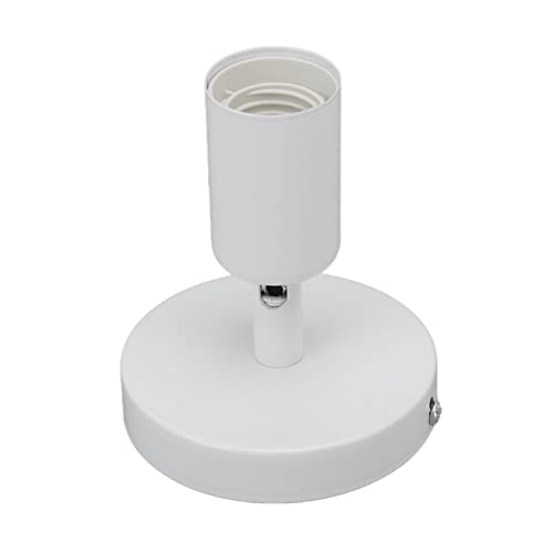 Fafeicy E27 Wandlampensockel, E26 E27 Wandlampenhalter Moderne Einfache Wandlampenfassung für Schlafzimmer Wohnzimmer Vitrine 85-265V, Tischlampen (WHITE) von Fafeicy