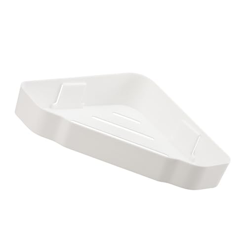 Fafeicy Eckspeicherregal Langlebige Kapazität Einfacher Dusch Organizer für Badezimmer, Multifunktionales Plastik -Badezimmerregal mit Starker Wandmontage von Fafeicy