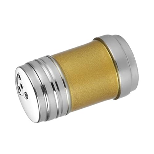 Fafeicy Ein Glas mit Edelstahlgewürzen, Rotierende Tragbare Kompakte Abdeckung Mehrere Löchergläser mit Grillgewürz in die Küche (YELLOW) von Fafeicy