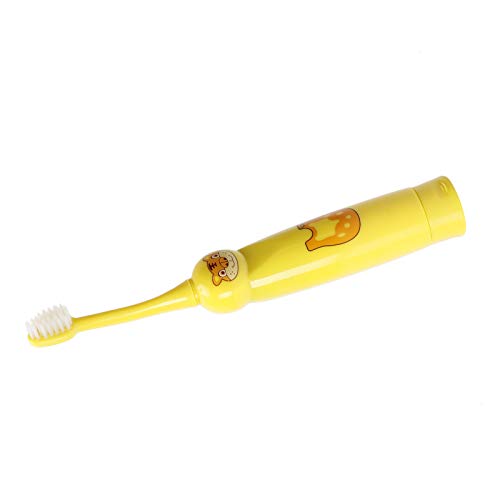 Fafeicy Elektrische Zahnbürste 1W, 6000 Mal/Min, Elektrische Zahnbürsten für Kinder, wasserdichte Elektrische Zahnbürste, Zahnreinigungsbürste Geschenk für Kinder(Yellow Tiger) von Fafeicy