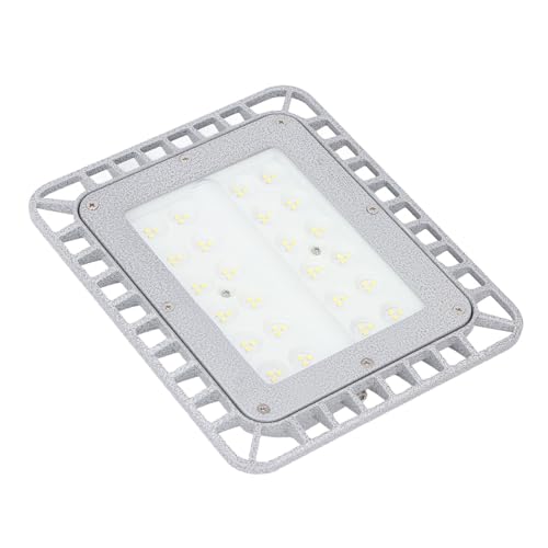 Explosionsgeschützte LED-Leuchte 50 W, Hochhelle LED-Industrie-Deckenleuchte mit Glasabdeckung und 3-Modus-Design, Verdicktes Aluminiumgehäuse, Wasserdicht nach IP66, 5500 Lm von Fafeicy