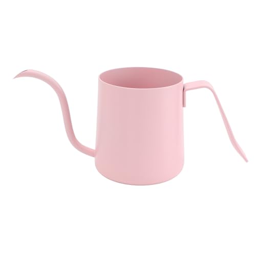 Fafeicy Gießen Sie über Schwanenhalskaffeekessel Langlebiger Edelstahl Tragbarer Brauer für Heimbüroreisen, Minimalistisches Design (PINK) von Fafeicy