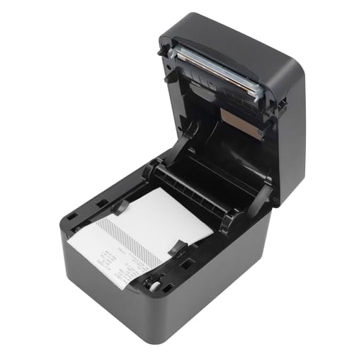 Fafeicy Hochgeschwindigkeits-Thermoetikettendrucker USB-Versandetikettendrucker 100-240 V für den Versand Im Bürolager (EU-Stecker) von Fafeicy