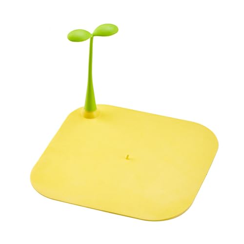 Fafeicy KOME Sprossen Bodenabfluss Abdeckungsabdeckung Silikonwanne Abflussstopp mit Einzigartigen Soja -Spanrouts Design Flacher Spüle Stopper für Heimatbad und Küche (YELLOW) von Fafeicy