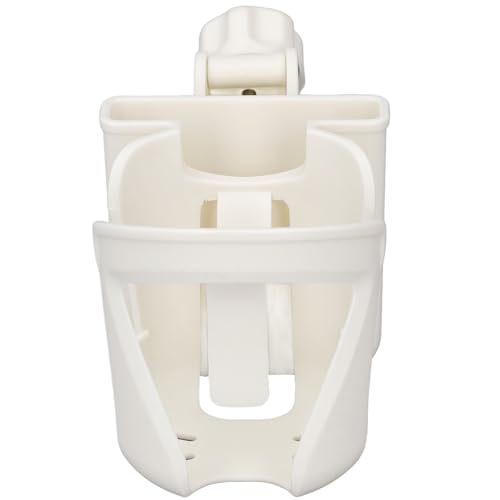 Fafeicy Kinderwagen-Getränkehalter mit Handyhalterung, Rollstuhl-Getränkehalter, Multifunktional, Sicher, Tragbar, Verstellbarer, Universeller Getränkehalter für Rollstuhlfahrer (Beige) von Fafeicy