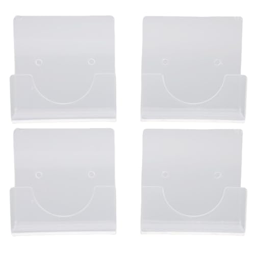 Fafeicy Kleberdusche Vorhangstangenhalter Klare 4pcs, EasyTouse Badezimmerassistentenzubehör für Wohnzimmer oder Garderobe, Maximale Last 40 Pfund (klar) von Fafeicy