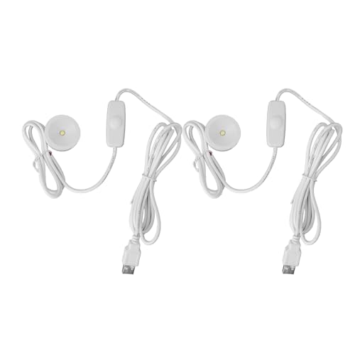 Fafeicy LED-Spotleuchten, Stufenlos Dimmbarer Kleiner Strahler mit USB-Stecker, Langes Kabel für Vitrinen, Schmuckschränke, Eingangsbereiche, Zuhause (Warmes Licht) von Fafeicy