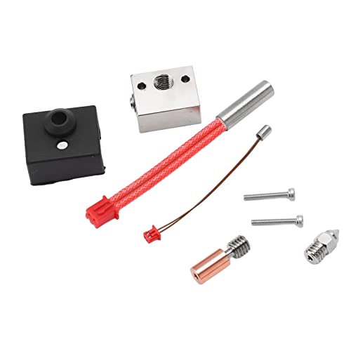 Fafeicy Langlebiger 3D -Drucker Hotend Kit TC4 Allem Heizungsblock Throat Rohrrohr für Ender 3 S1 24V 40W 300 ℃, Effizienter Druck, Geeignet für PERMOON V1, V1 Pro, Plattierter Kupfermittelmeister von Fafeicy