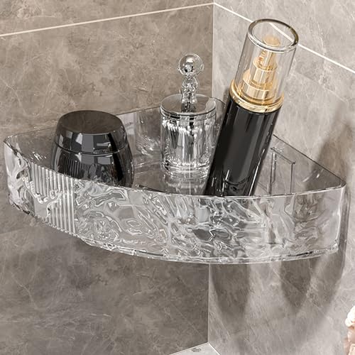 Fafeicy Moderne Eckduschenregal Badezimmer Raum Badewand Montagesende Eckschelf, Haustiermaterial von Fafeicy