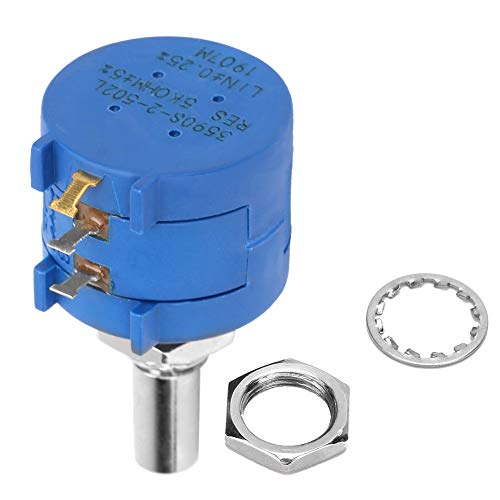 Fafeicy Multiturn-Potentiometer, Multi-Turn-Rotationsdraht-Präzisionspotentiometer, einstellbarer Widerstandspräzisions-Multiturn-Potentiometer, 3590S-2-502L 5K Ohm, Potentiometer von Fafeicy