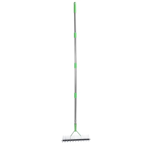 Fafeicy Rostresistente Stroh-Rake-Rasen-Werkzeug mit Verlängerungsstange für Gartenwartung Fafeicy Rostresistente Stroh-Rake-Rasen-Werkzeug mit Verlängerungsstange für Gartenwartung von Fafeicy