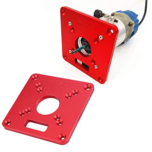 Fafeicy Router Tisch Einsatzplatte, Gravur Router Tischplatte, Aluminiumlegierung 6061 Anodische Oxidation, 120 x 120 x 8 mm/4,72 x 4,72 x 0,31 Zoll von Fafeicy