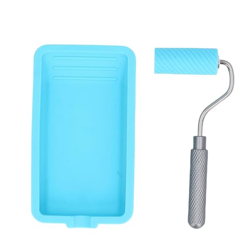 Fafeicy Silikonfarbe Roller und Tablettset mit Aluminiumgriff für eine Gleichmäßige Anwendung Bequemer Griff Wiederverwendbarer Farbwalze für Handwerksliebhaber Fafeicy Silikonfarbe Roller und Tablettset mit Aluminiumgriff für eine Gleichmäßige Anwendung Bequemer Griff Wiederverwendbarer Farbwalze für Handwerksliebhaber von Fafeicy