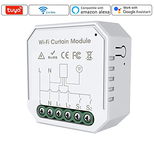 Fafeicy Smart Curtain Switch -Modul mit Fernbedienungs -Timing Funktion für die Heimautomatisierung, 3 Pack (Schwarz & Weiß #-2) von Fafeicy