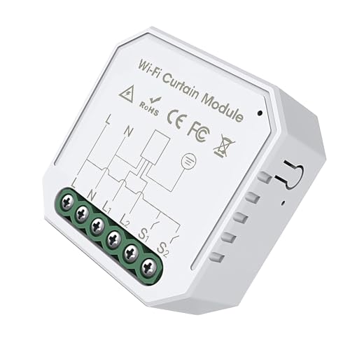 Fafeicy Smart Curtain Switch -Modul mit Fernbedienungs -Timing Funktion für die Heimautomatisierung, 3 Pack (Schwarz & Weiß #-4) von Fafeicy