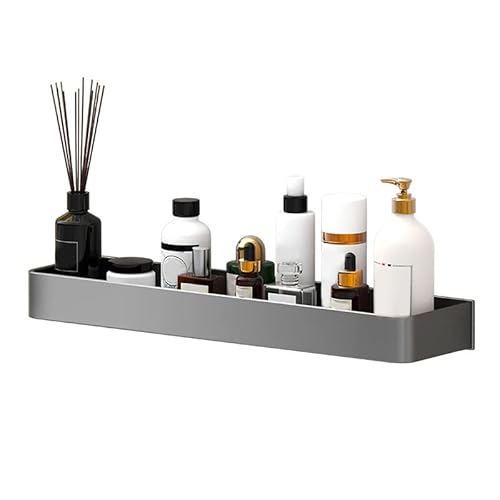Fafeicy Stylish Badezimmer Wandmontierte Regale Raum Aluminium Schwimmendes Regal Große Kapazität Duschlagerstange 30 cm für Badezimmer (einzelne Schicht) von Fafeicy