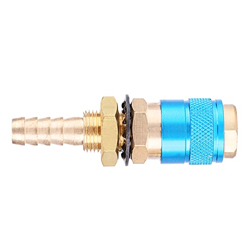 Fafeicy Wasser Gekühlter Gasadapter Schnellschlauchanschluss Anschließend Mig Tig Schweißer Torch Einfache Installation Haltbar Gebrauch Rotes Messingblau (Blue) von Fafeicy