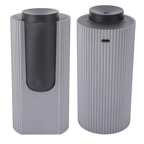 Fafeicy Wasserloser ätherisches Öl Diffusor Tragbare Doppelflüssigkeit Aromatherapie Maschine für Schlafzimmer Büro Leichte Aluminiumlegierung Design für Autodiffusor für Autoöl (GRAY) von Fafeicy