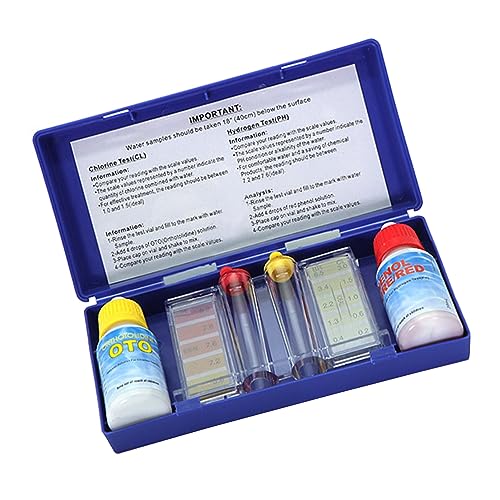 Fafeicy Wasserqualitäts-Testkit, PH-Wert-Erkennung mit Teströhrchen, Genaue Schwimmbecken- und Wassertestlösung, PH-Bereich 0–14 Fafeicy Wasserqualitäts-Testkit, PH-Wert-Erkennung mit Teströhrchen, Genaue Schwimmbecken- und Wassertestlösung, PH-Bereich 0–14 von Fafeicy