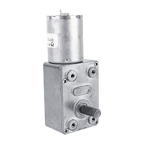 Getriebemotor DC 12V Schneckengetriebemotor mit Hohem Drehmoment CW/CCW Drehzahlminderungsmotor Wendbarer Getriebemotor (6RPM) von Fafeicy