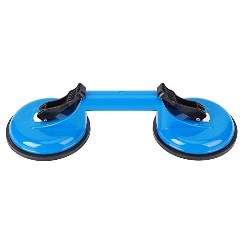 Glassauger Saugheber, 325 x 118 mm Aluminium Glas Saugnäpfe Blau Gummi Saugheber 2-Klaue Autodellenabzieher, zum Heben von Großem Glas, Keramikfliesen, Holzplatte Glassauger Saugheber, 325 x 118 mm Aluminium Glas Saugnäpfe Blau Gummi Saugheber 2-Klaue Autodellenabzieher, zum Heben von Großem Glas, Keramikfliesen, Holzplatte von Fafeicy