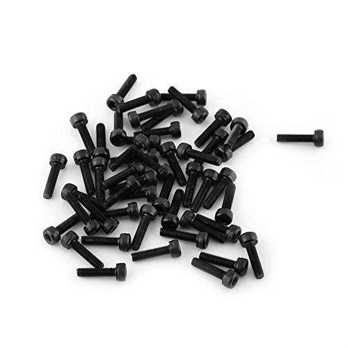 M3 Zylinderschrauben, 12,9 Grad Black Innensechskantschraube 4-50mm Legierung Stahl Innensechskant Button Head Schrauben(M3*12mm 50 pcs/pack) von Fafeicy