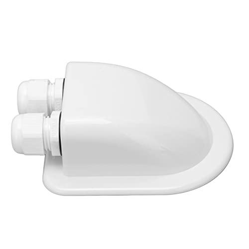 Outdoor-Solarverschraubung, Wetterfeste ABS-Solar-Doppelkabeleinführungsverschraubung für Solarprojekte auf Wohnmobilen, Booten, Solar- und Windkraftanlagen (Weiß) von Fafeicy