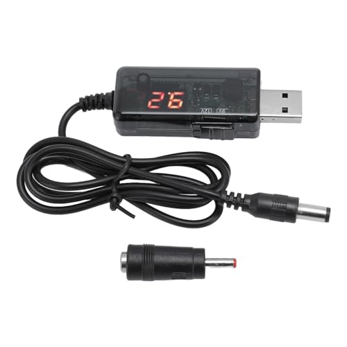 Power Bank Router Cord, Compact Safe 9V 12V Multi Protection USB Power Bank Boost Cable HD Digitale Display für Optisches Modem von Fafeicy