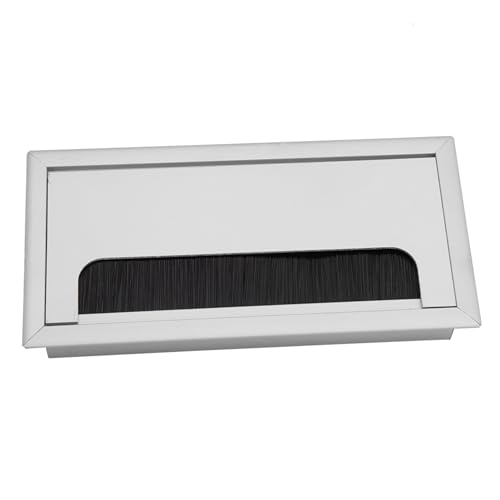 Quadratische Kabeldurchführung aus Aluminium, für Schreibtisch, Computer, Kabelkanal, Einführung, Loch oben von Fafeicy
